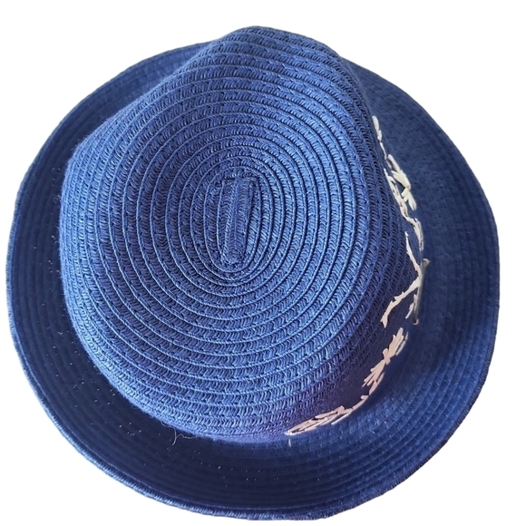 Hatch Blue Rafia Embroidered Fedora - Picture 5 of 7